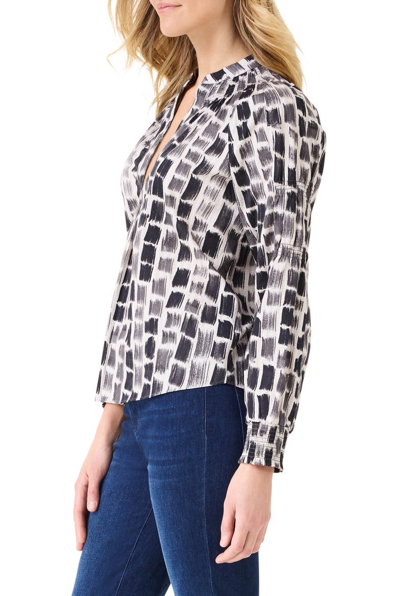 Brushstrokes Print Pullover Top, Alternate, color, GREY MULTI