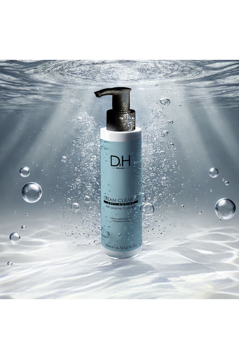 Anti-Aging Cream Cleanser with Marine Collagen 200ml for Acne & Blemishes, Large Pores, Alternate, color, White