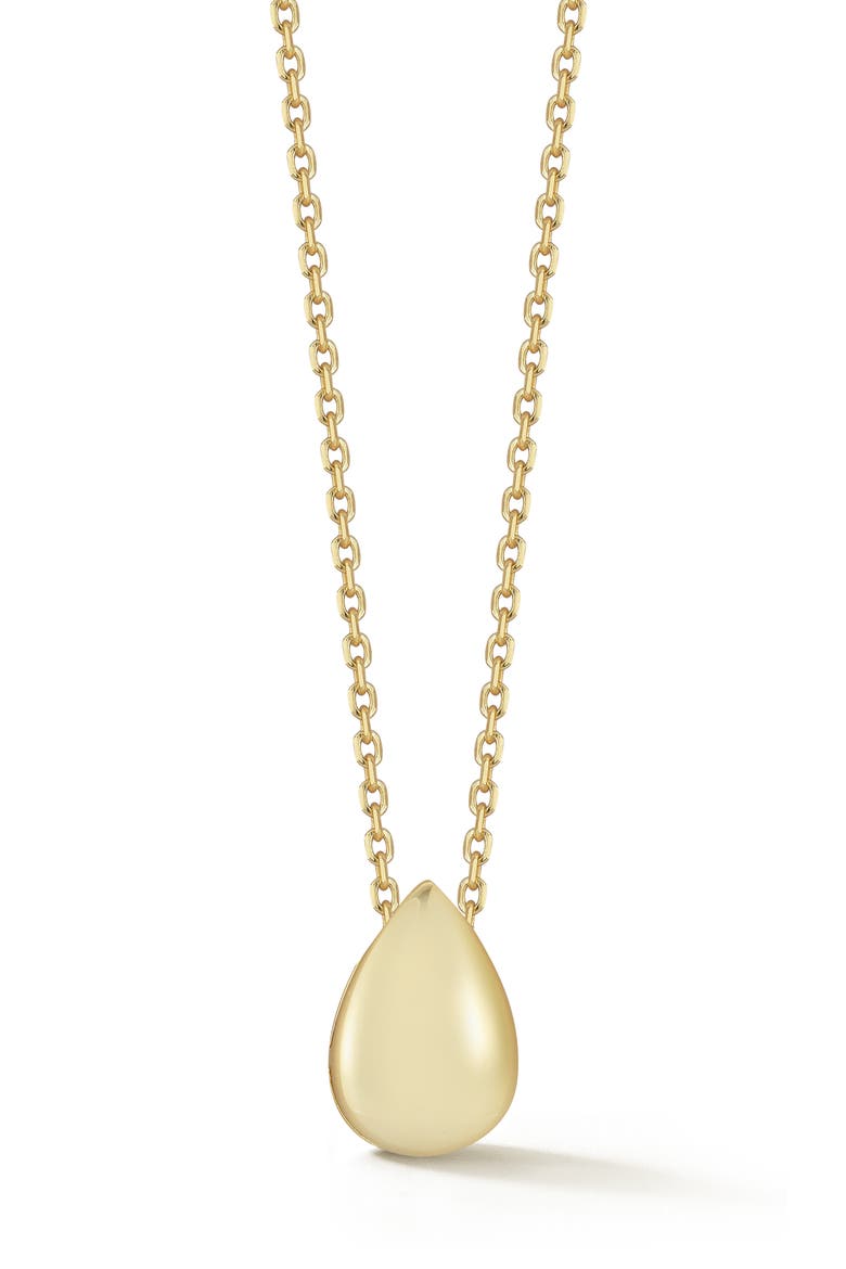 Teardrop Pendant Necklace, Main, color, GOLD