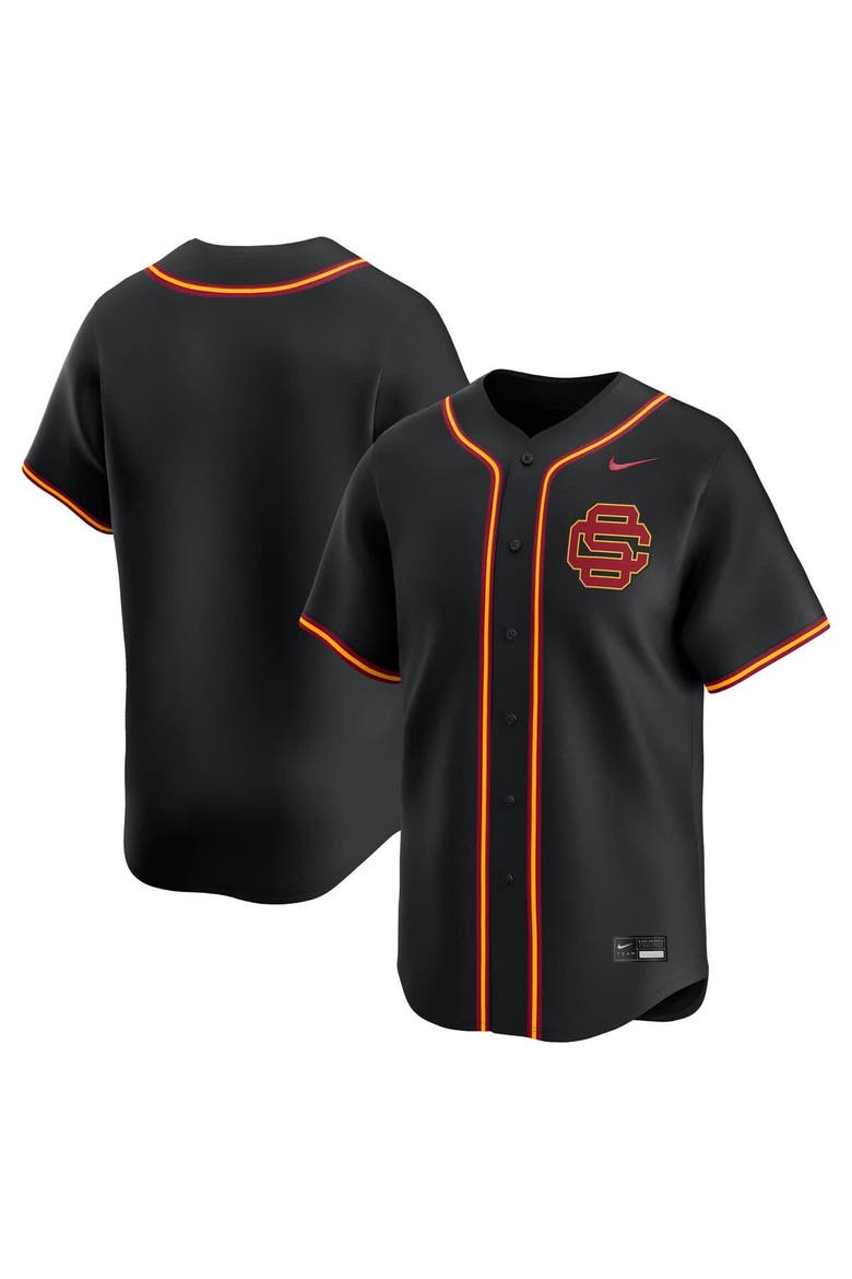 Men's Nike Black USC Trojans College Limited Baseball Jersey, Alternate, color, Black