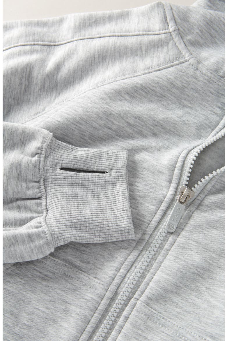 Kids' Aspire Fleece Zip-Up Hoodie, Alternate, color, GREY LIGHT HEATHER