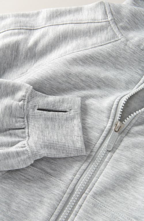 Zella Girl Kids' Aspire Fleece Zip-up Hoodie In Gray