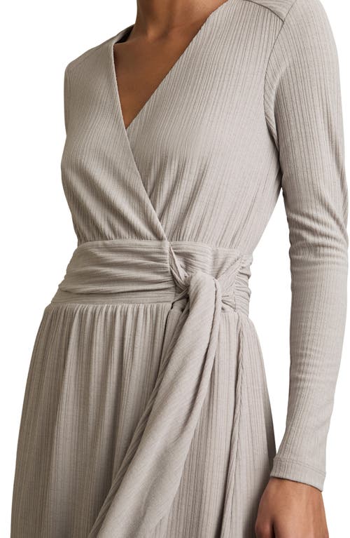 Reiss Madeline Maxi Wrap Dress In Gray