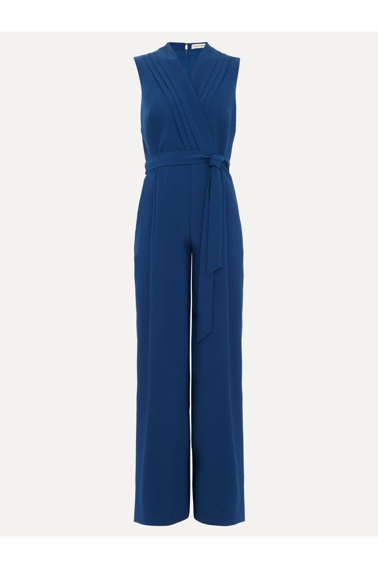 Maisley Pleated Cropped Jumpsuit, Alternate, color, Indigo
