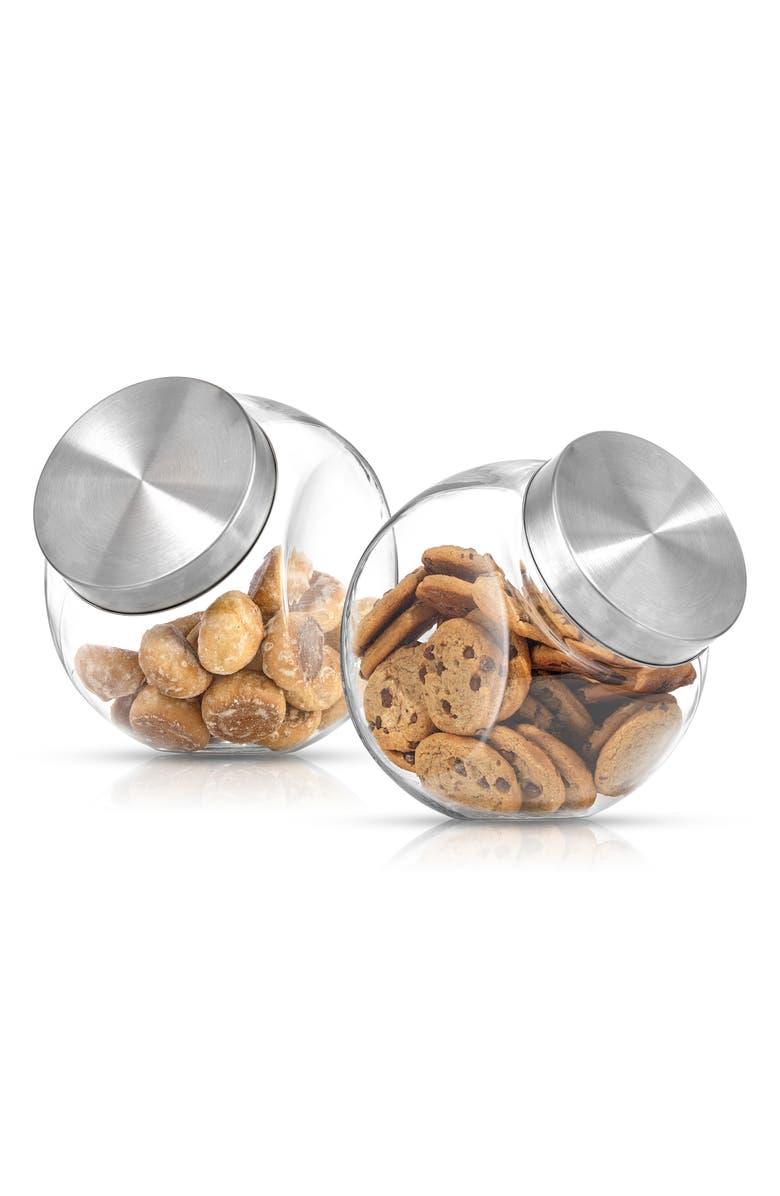 JoyJolt Cookie Jars - Set of 2, Main, color, Clear