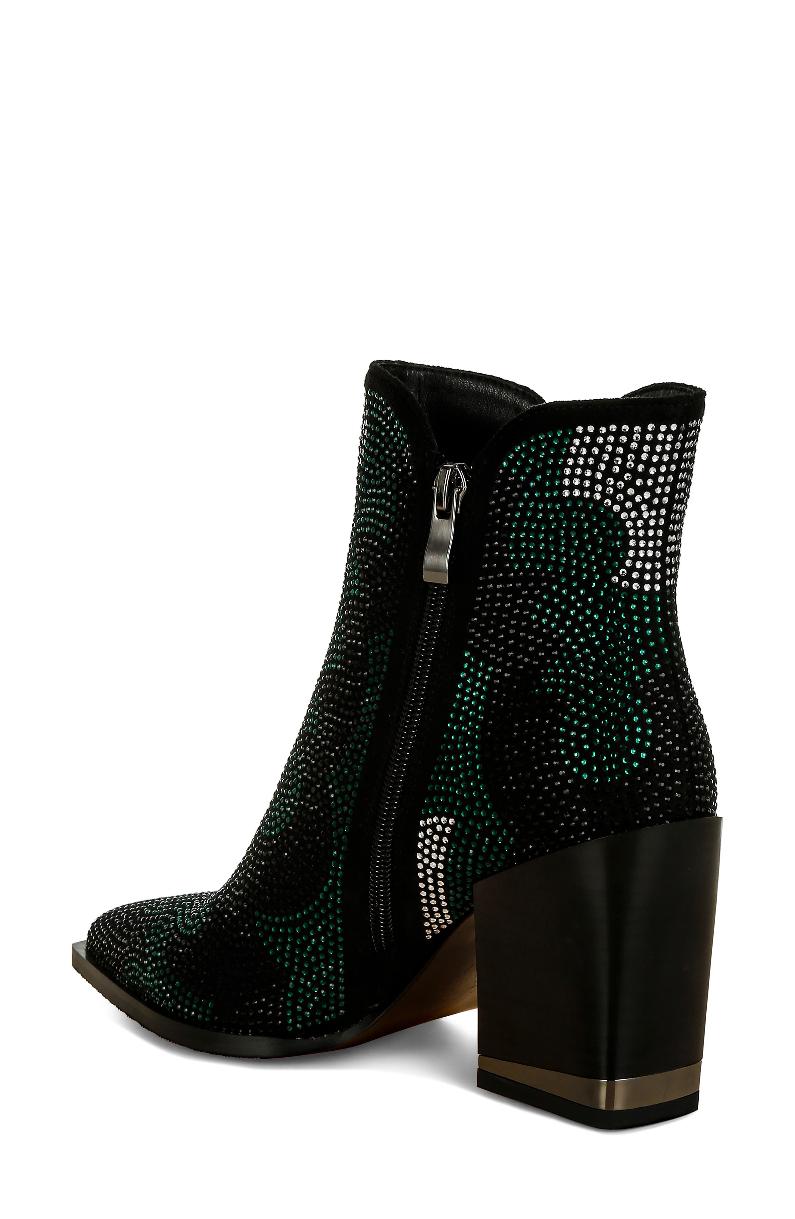 Zarka Pointed Toe Bootie, Alternate, color, GREEN