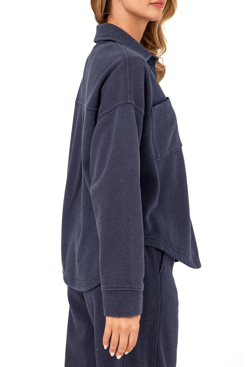 Blaire Mineral Wash Fleece Shirt Jacket, Alternate, color, STARGAZER