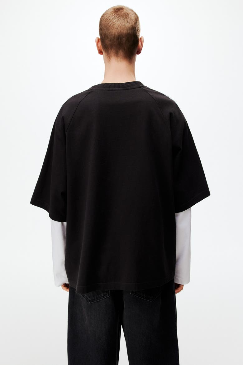 Oversized Fit Cotton T-shirt, Alternate, color, Black/Lotto