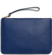 Shinola Wristlet Leather Zip Pouch