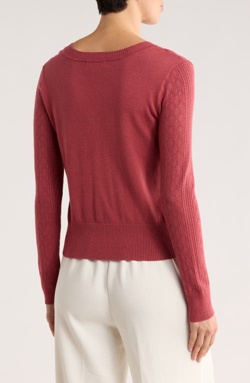 Dr2 By Daniel Rainn Pointelle Stitch Vintage Sweater In Pink
