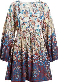 LOVE THE LABEL Noah Print Long Sleeve Fit & Flare Dress