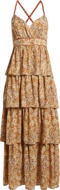 Mila Mae Tiered Open Back Maxi Dress