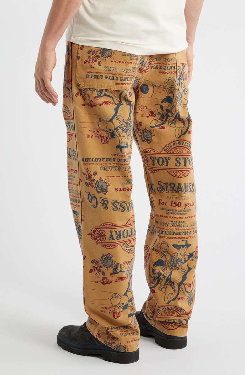 Levi's<sup>®</sup> x Disney Pixar<sup>®</sup> Toy Story Print Double Knee Canvas Carpenter Pants, Alternate, color,