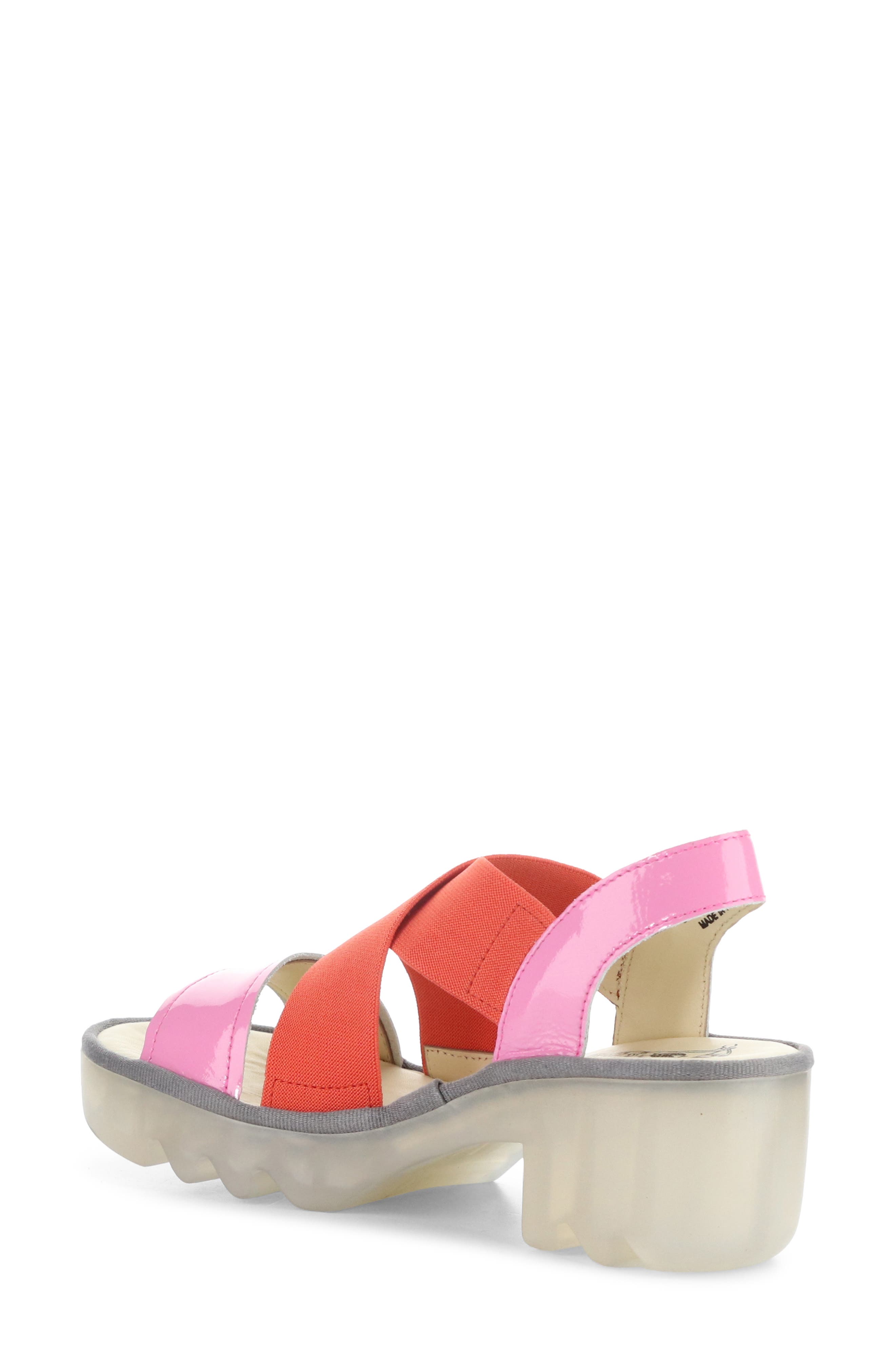 Taji Platform Slingback Sandal, Alternate, color, 010 PINK/ SCARLET