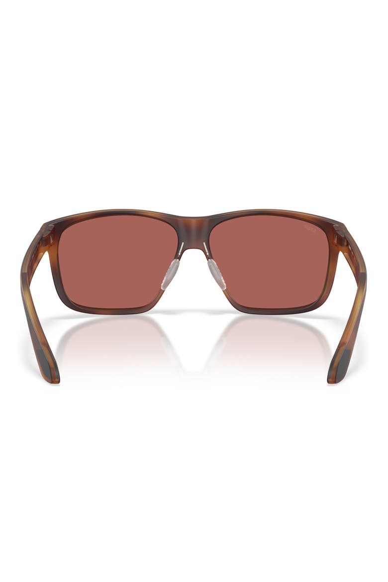Trades 60mm Polarized Square Sunglasses, Alternate, color, TORTOISE / GOLD MIRROR 580P