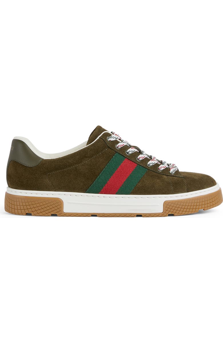 Gucci Ace Sneaker, Alternate, color, Dark Green Bottle