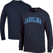 Champion Men's Champion Navy North Carolina Tar Heels Basic Arch Long Sleeve T-Shirt