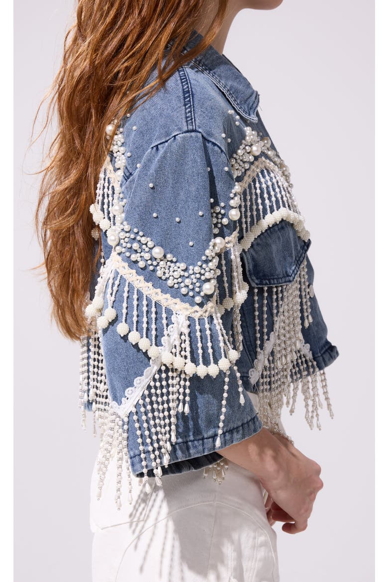 Adelynne Pearl Jacket, Alternate, color, DENIM