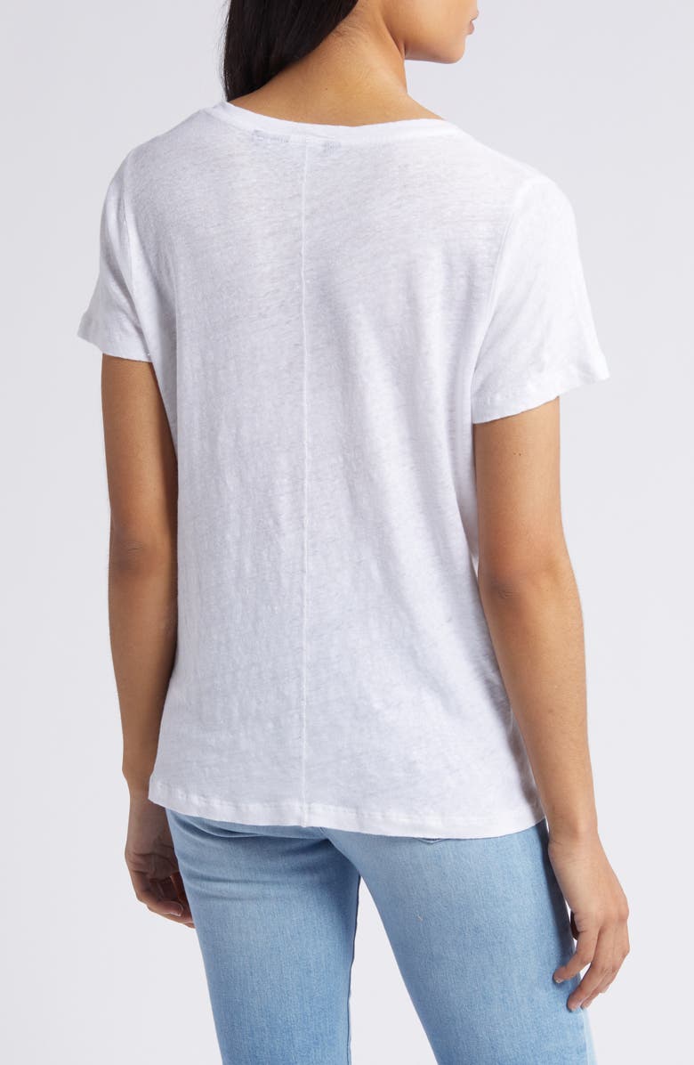 vineyard vines V-Neck Linen T-Shirt, Alternate, color, 