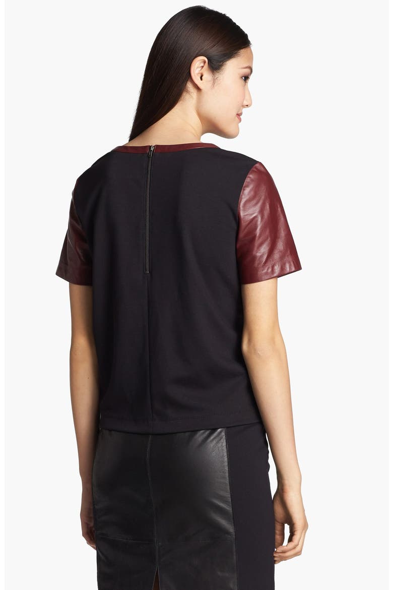 Leather Front Top, Alternate, color, RED ROXBURY/ BLACK COLORBLOCK