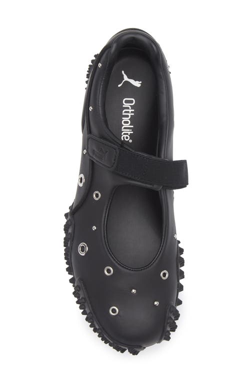 Puma Mostro Fey Ballet Flats With Silver Detail In Black