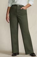 Lands' End High Rise 5 Pocket Wide Leg Chino Pants