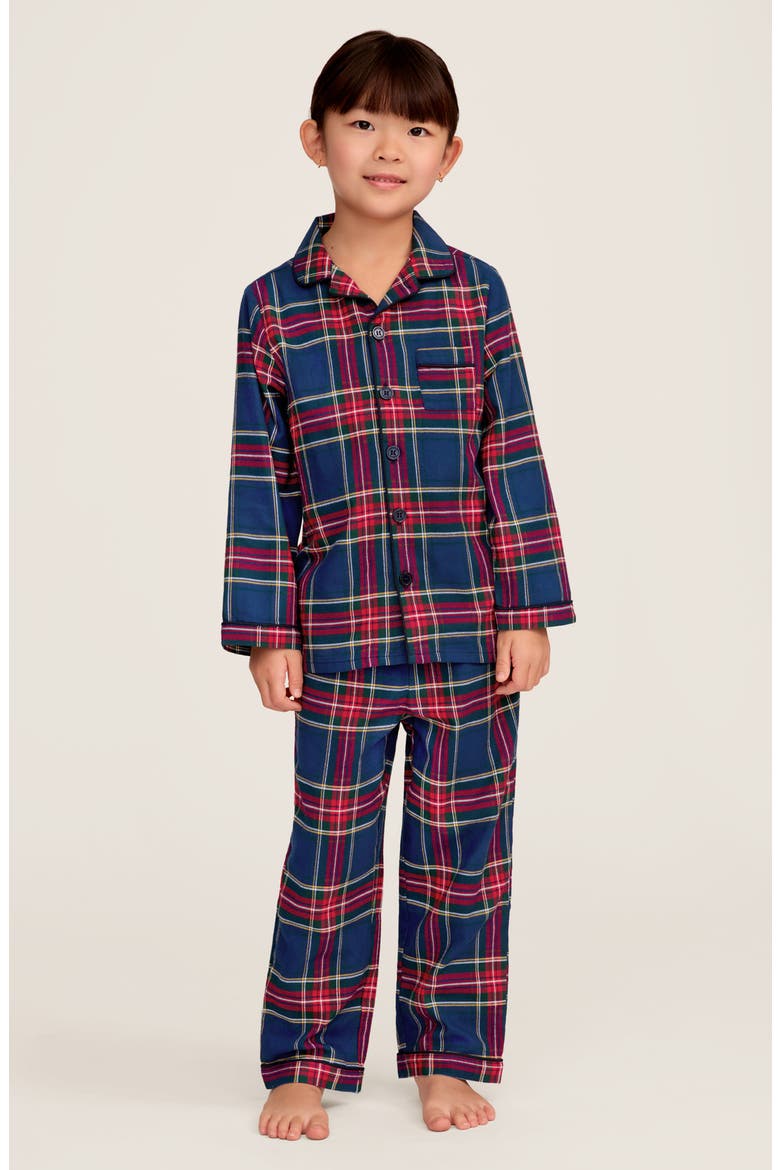 Kids' Windsor Tartan Pajama Set, Alternate, color, NAVY