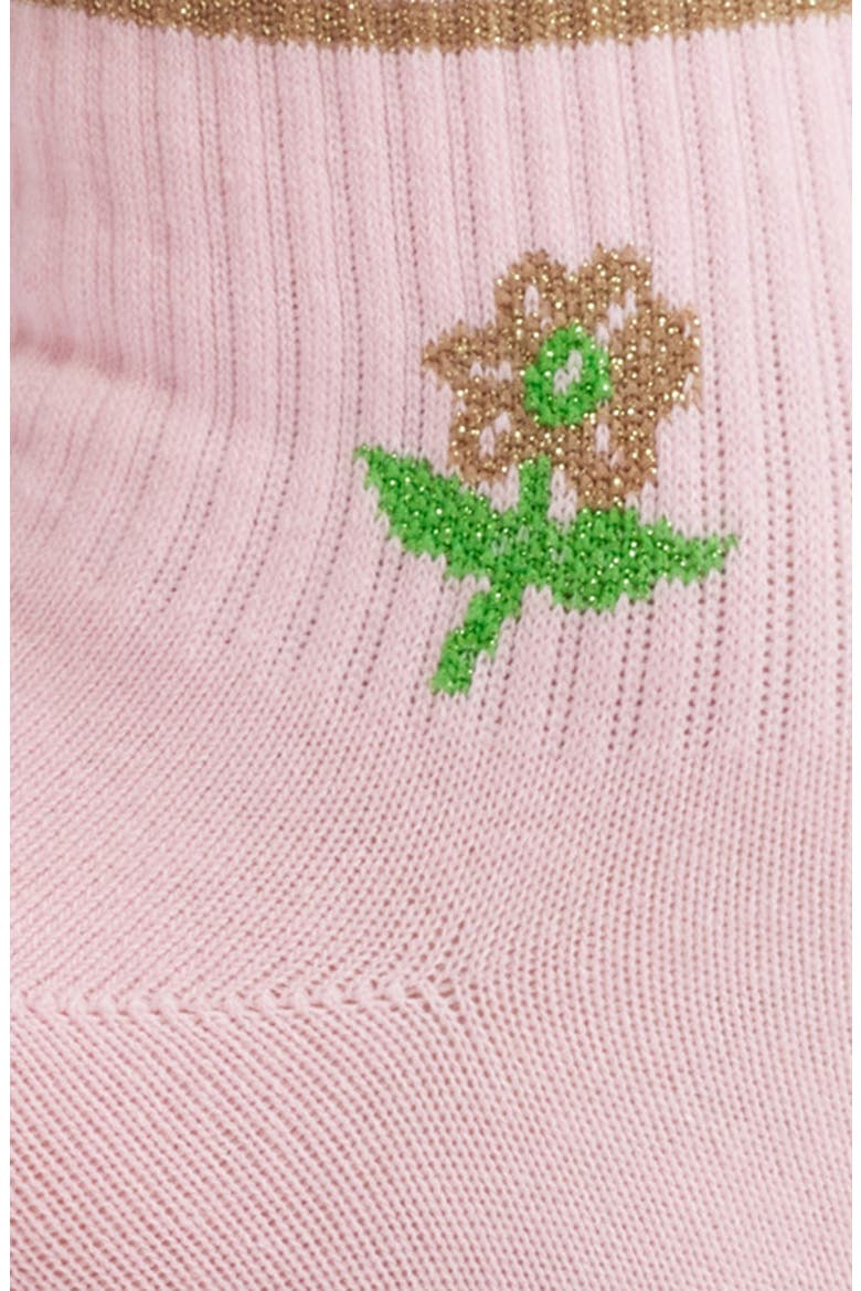 Wildflower Embroidered Ankle Socks, Alternate, color, PINK