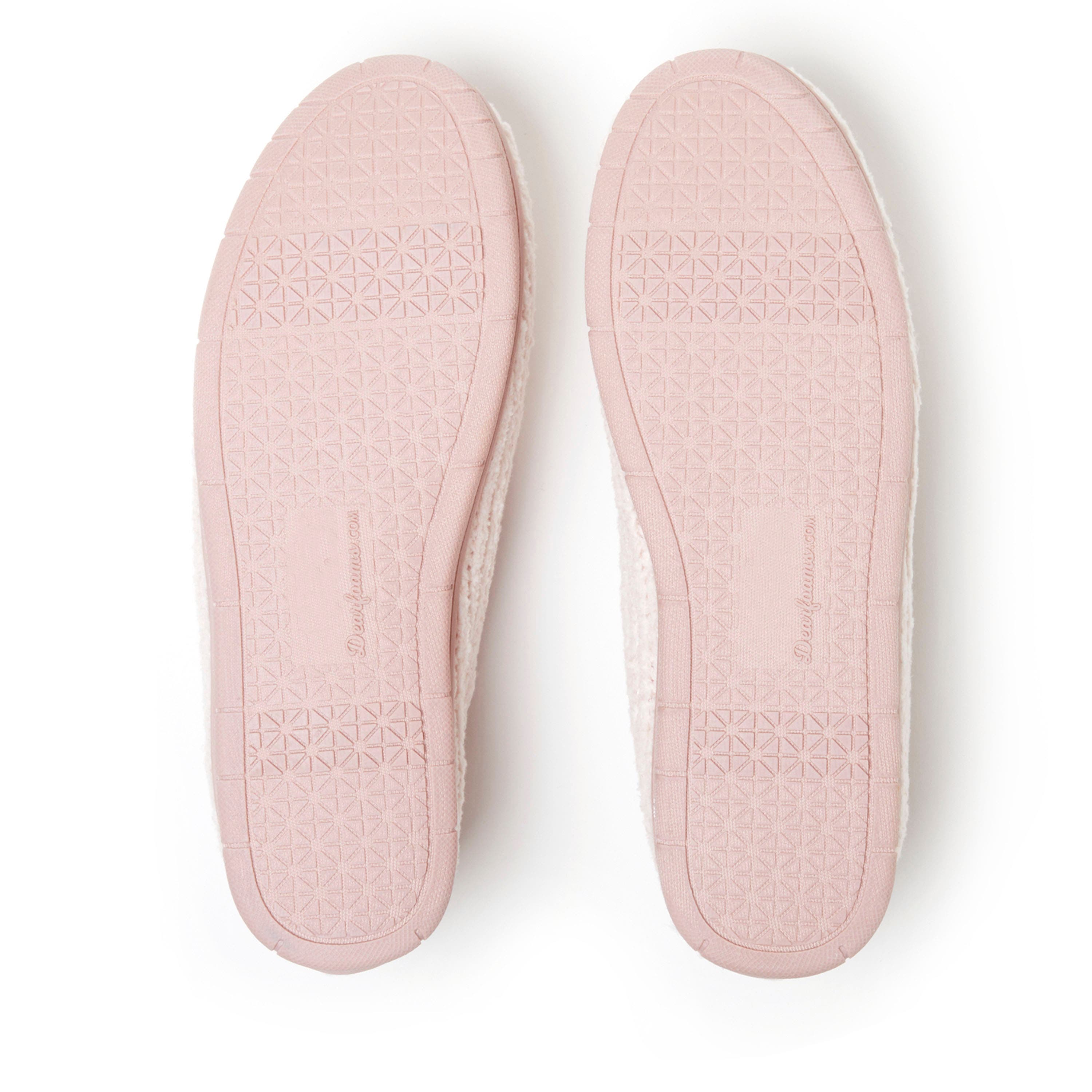 DEARFOAMS Rachel Marled Chenille Closed Back Slipper, Alternate, color, Pale Mauve