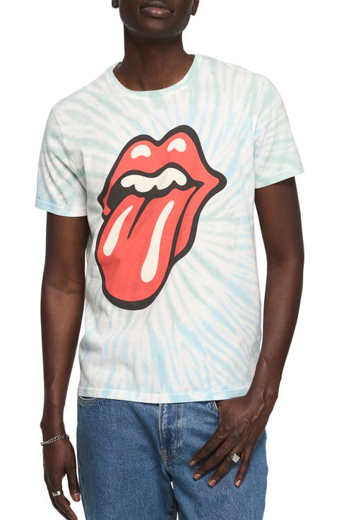 Rolling Stones Graphic Tie Dye Cotton T-Shirt