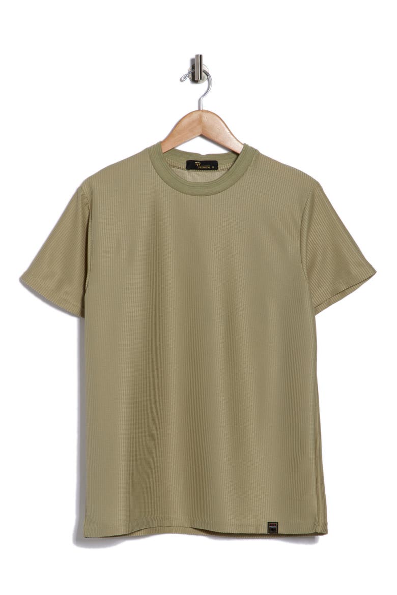 Textured Crew T-Shirt, Alternate, color, SAGE