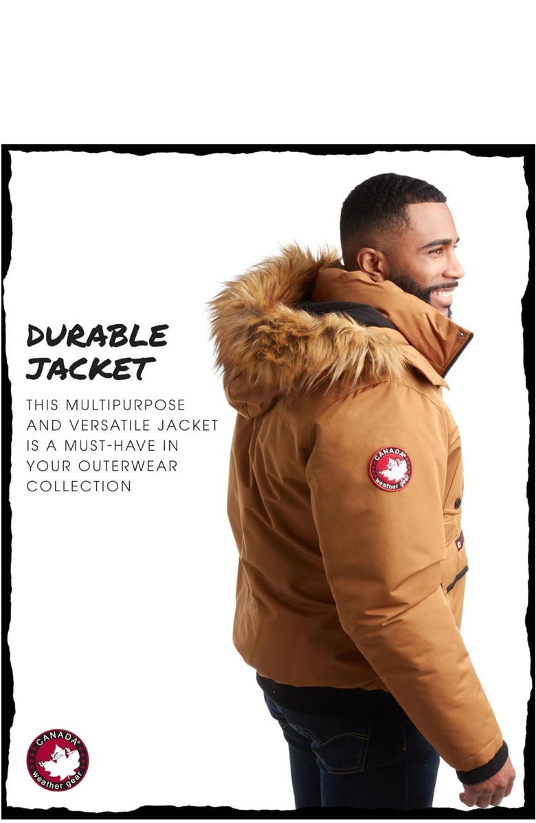 CANADA WEATHER GEAR Men's Heavyweight Bomber Jacket, Alternate, color, Fresh Oak