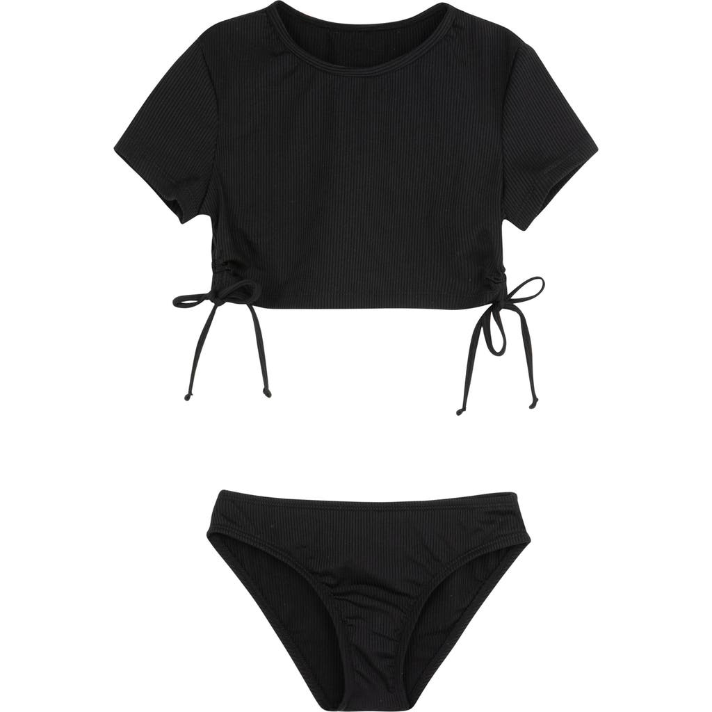 Gottex Kids Summer Rib Short Sleeve Side Tie Swim Set
