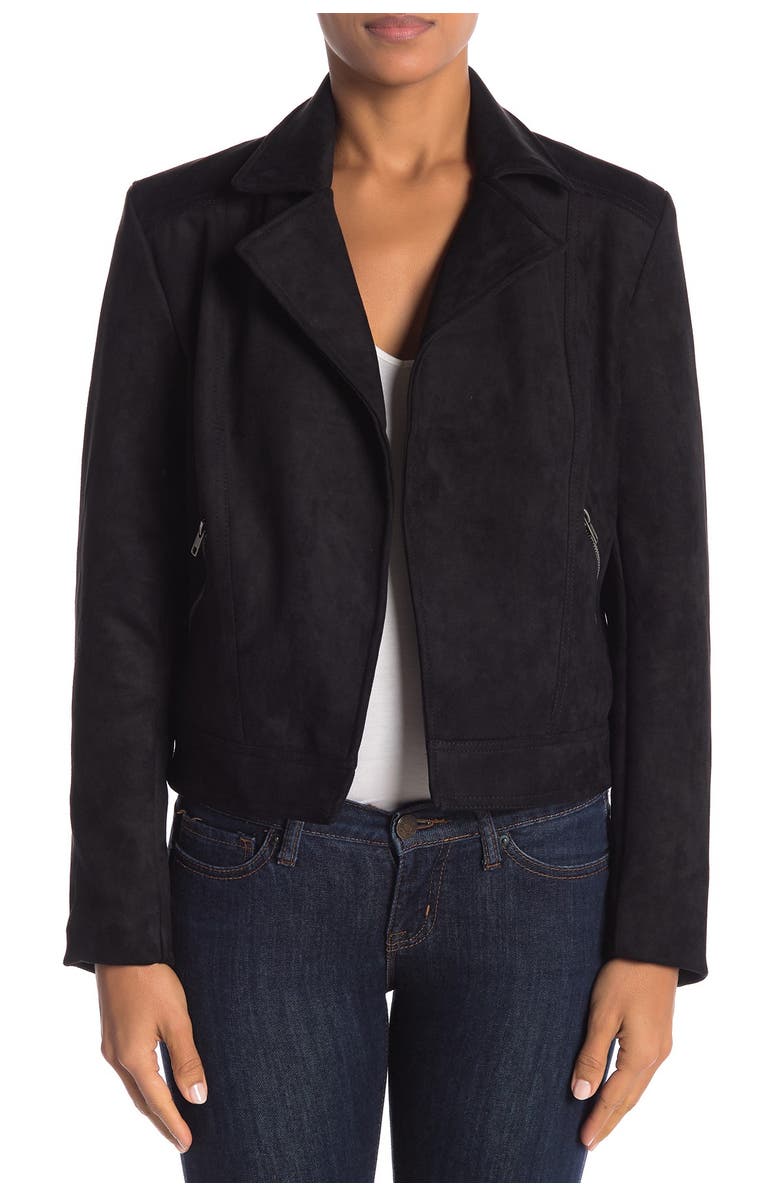 PHILOSOPHY BY RPUBLIC CLOTHING Faux Suede Moto Jacket, Alternate, color,