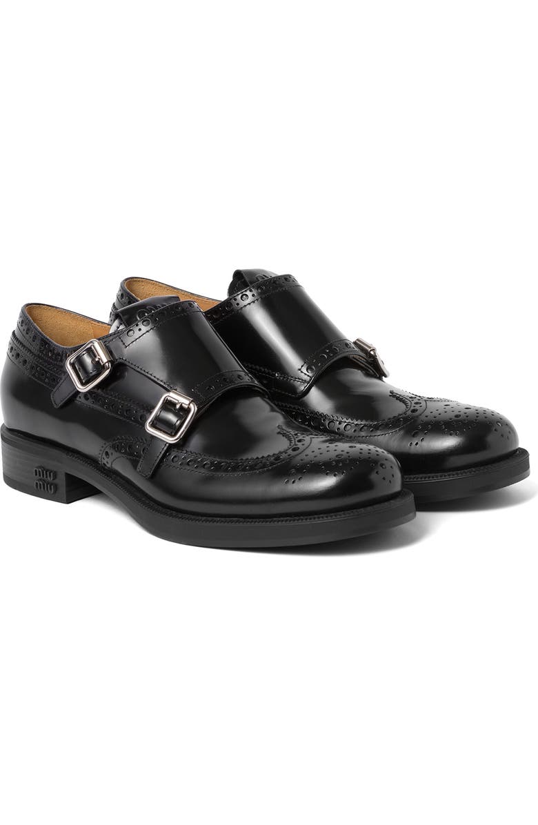 Miu Miu x Church's Double Monk Strap Shoe, Main, color,