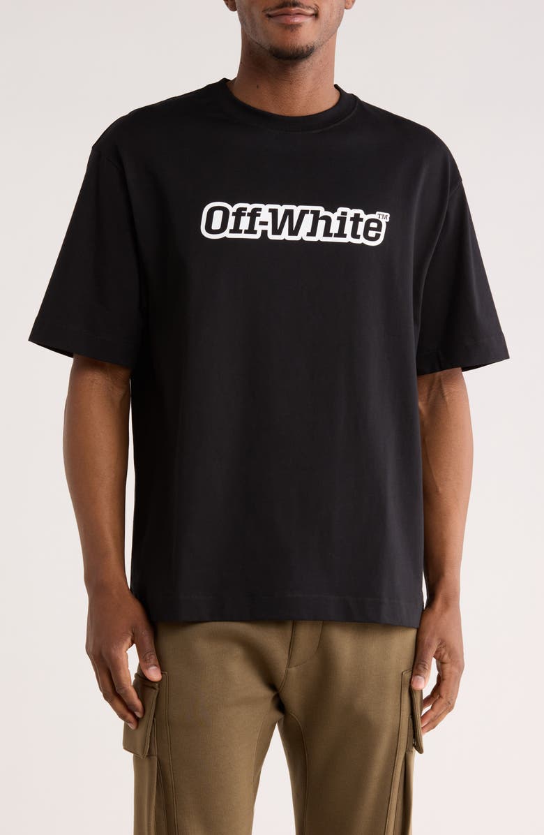 Off-White Logo Graphic T-Shirt, Main, color, Black-White