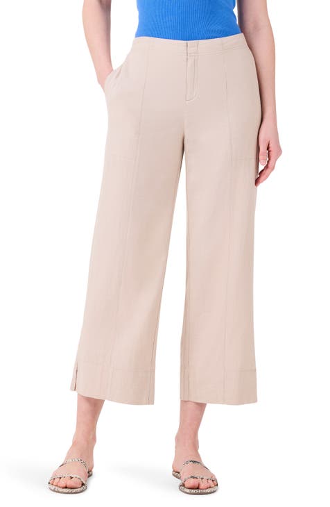 Rumba Organic Linen Blend Crop Wide Leg Pants