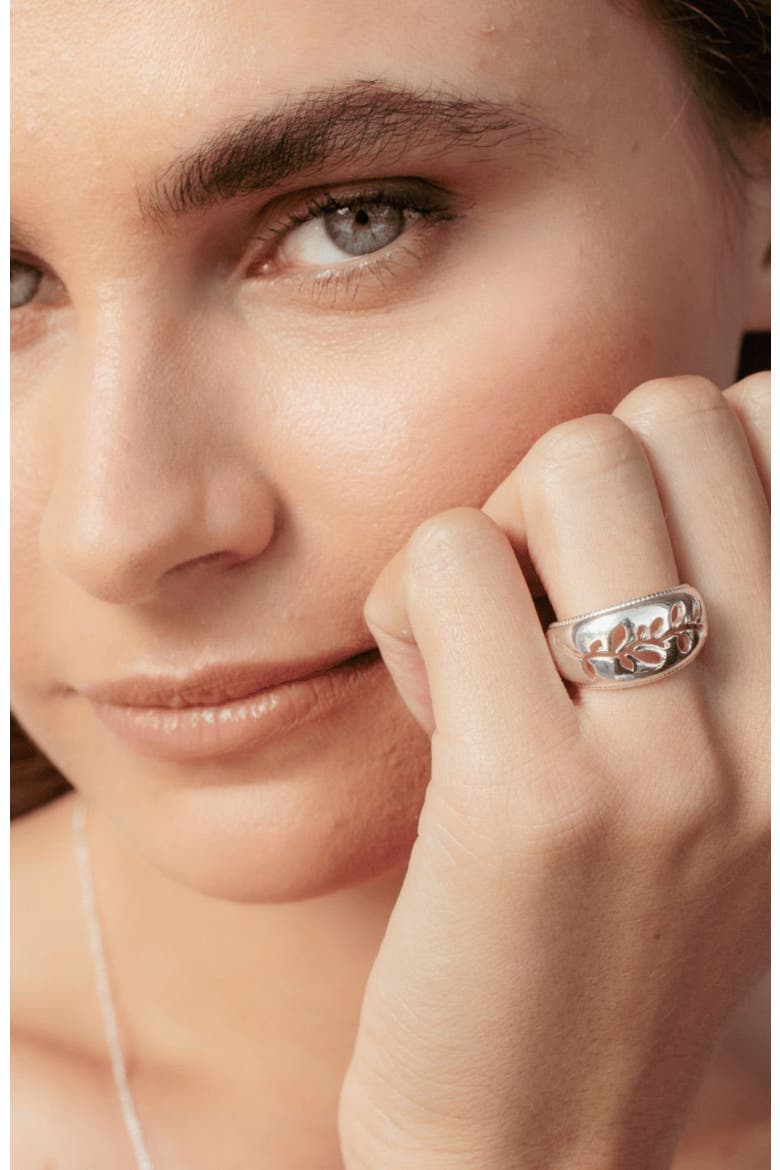 Olive Branch Ring, Alternate, color, Sterling Silver