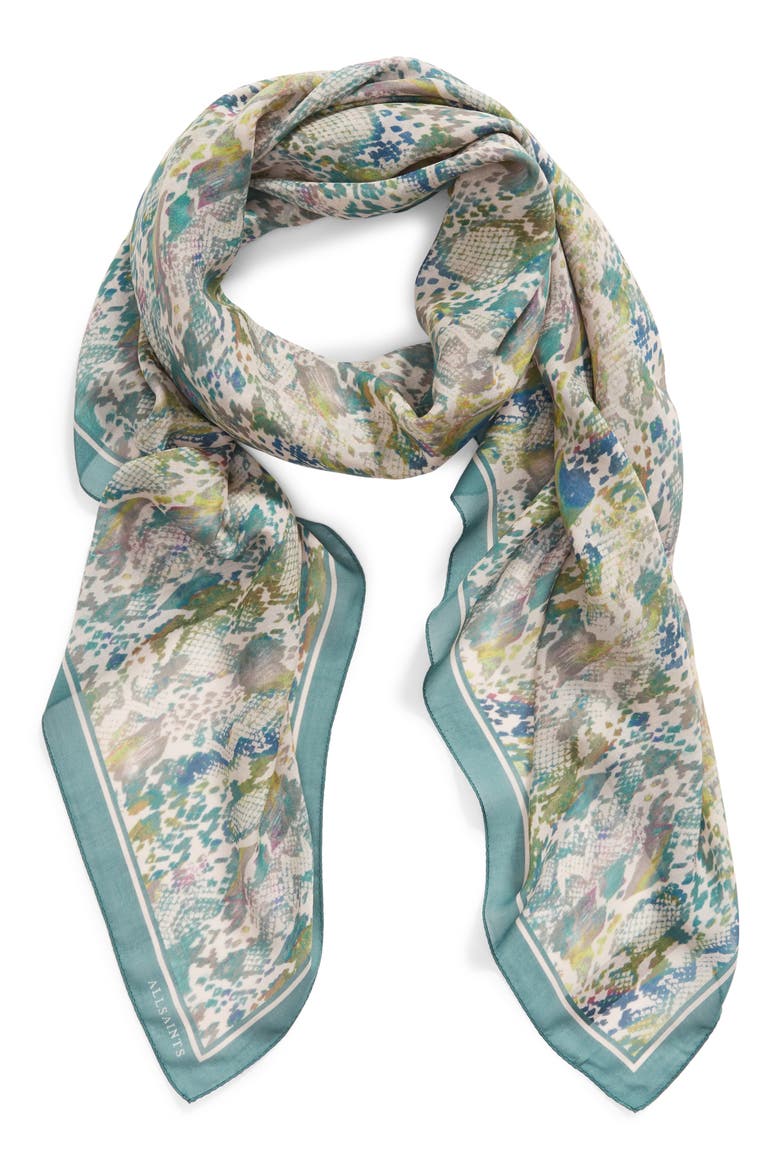 Masala Mix Square Silk Scarf, Alternate, color, RAINBOW KHAKI