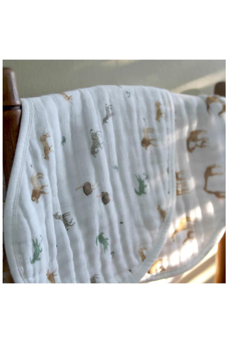 2-Pack Organic Cotton Burpy Bibs, Alternate, color, SAFARI DREAMS