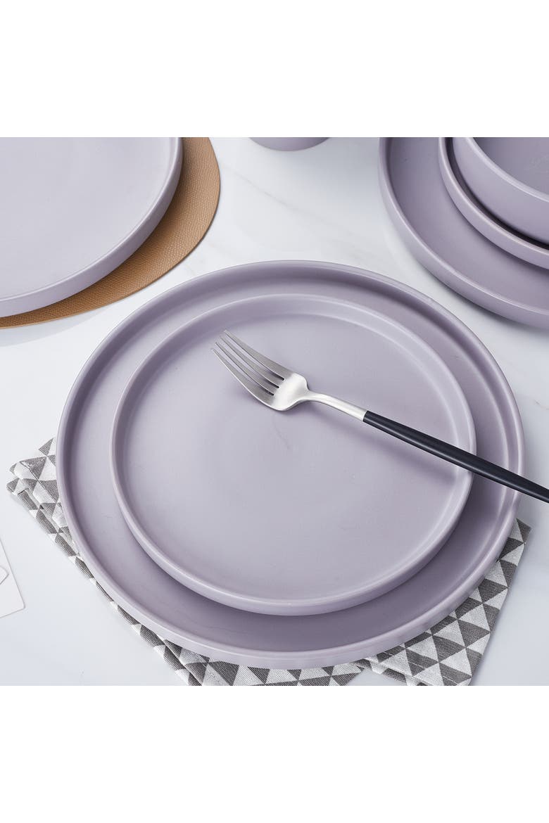 Cleo Stoneware 32-Piece Dinnerware Set, Alternate, color, Light Gray