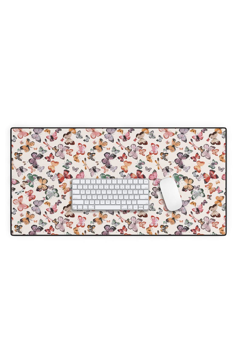 Deny Designs Ninola Design Butterflies Wing Desk Mat, Alternate, color, Multi