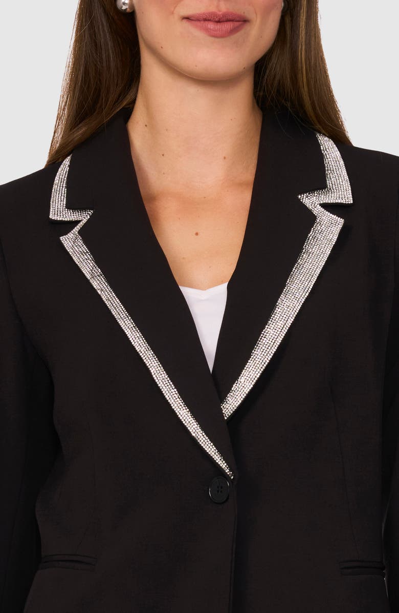 Halogen<sup>®</sup> Rhinestone Trim Notch Lapel Blazer, Alternate, color,