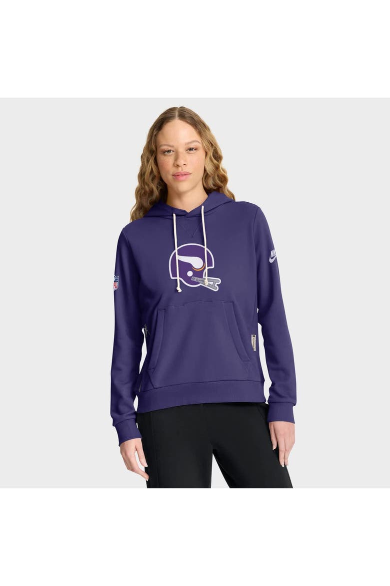 Women's Nike Purple Minnesota Vikings Sideline Standard Issue Throwback Dri-FIT Hoodie, Main, color, Purple