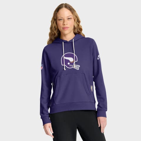 Women's Nike Purple Minnesota Vikings Sideline Standard Issue Throwback Dri-FIT Hoodie