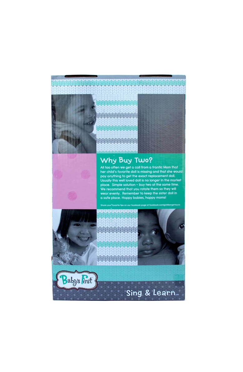 Baby's First Love Bear Doll Pink Fleece Outfit, 3Mo+, Alternate, color, Multicolored