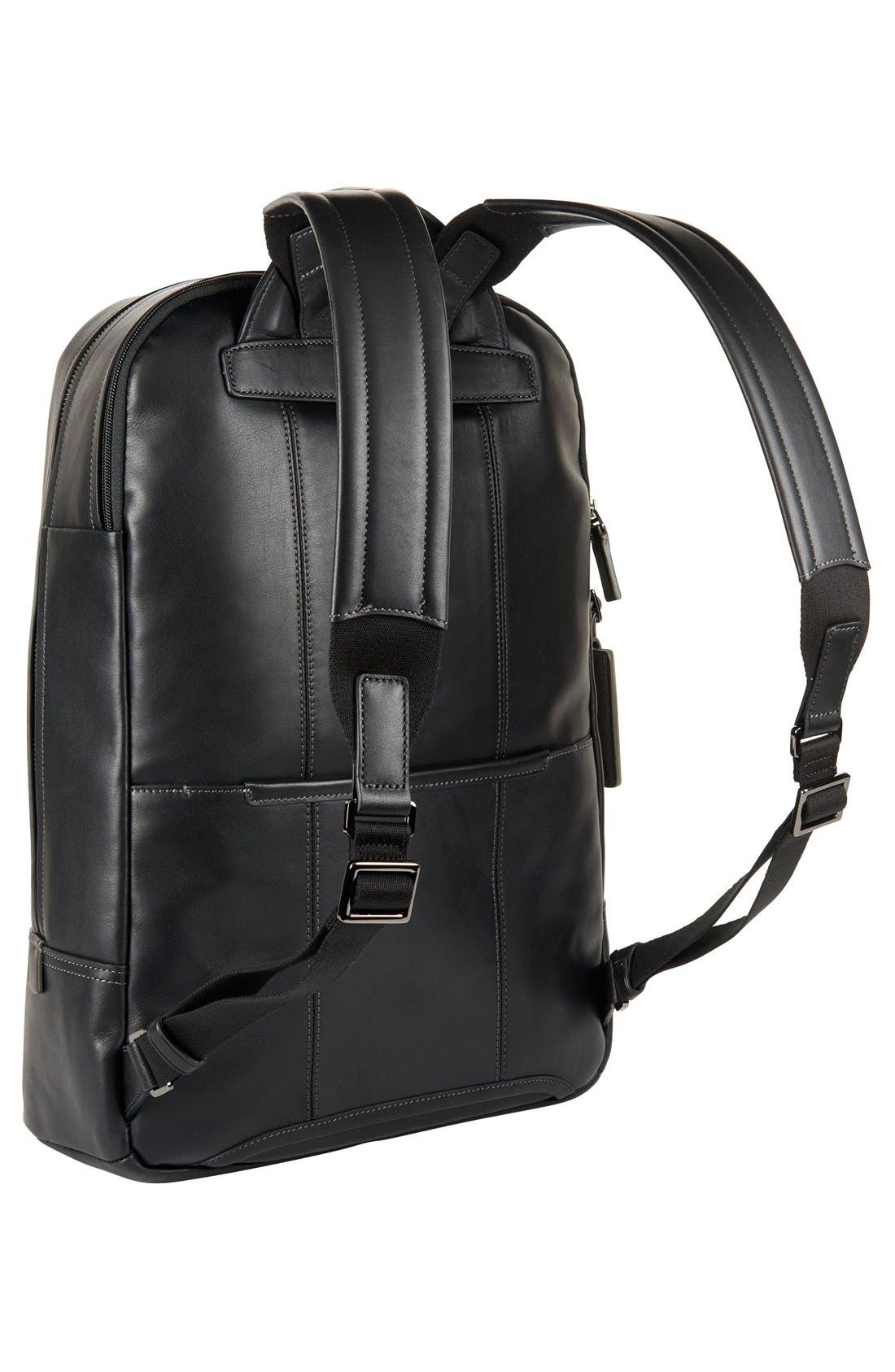 TUMI 'Harrison - Bates' Leather Backpack, Alternate, color, 