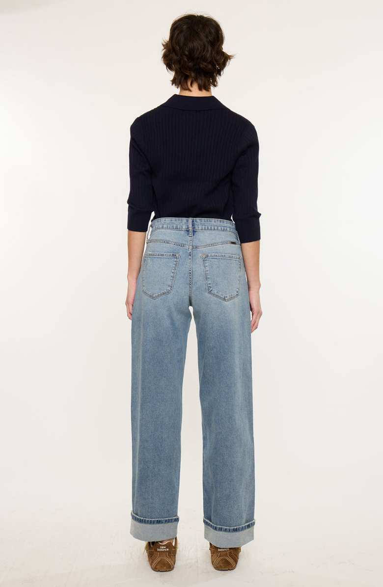 KanCan Bellen Essentials High Rise Wide Jeans, Alternate, color, Medium Wash