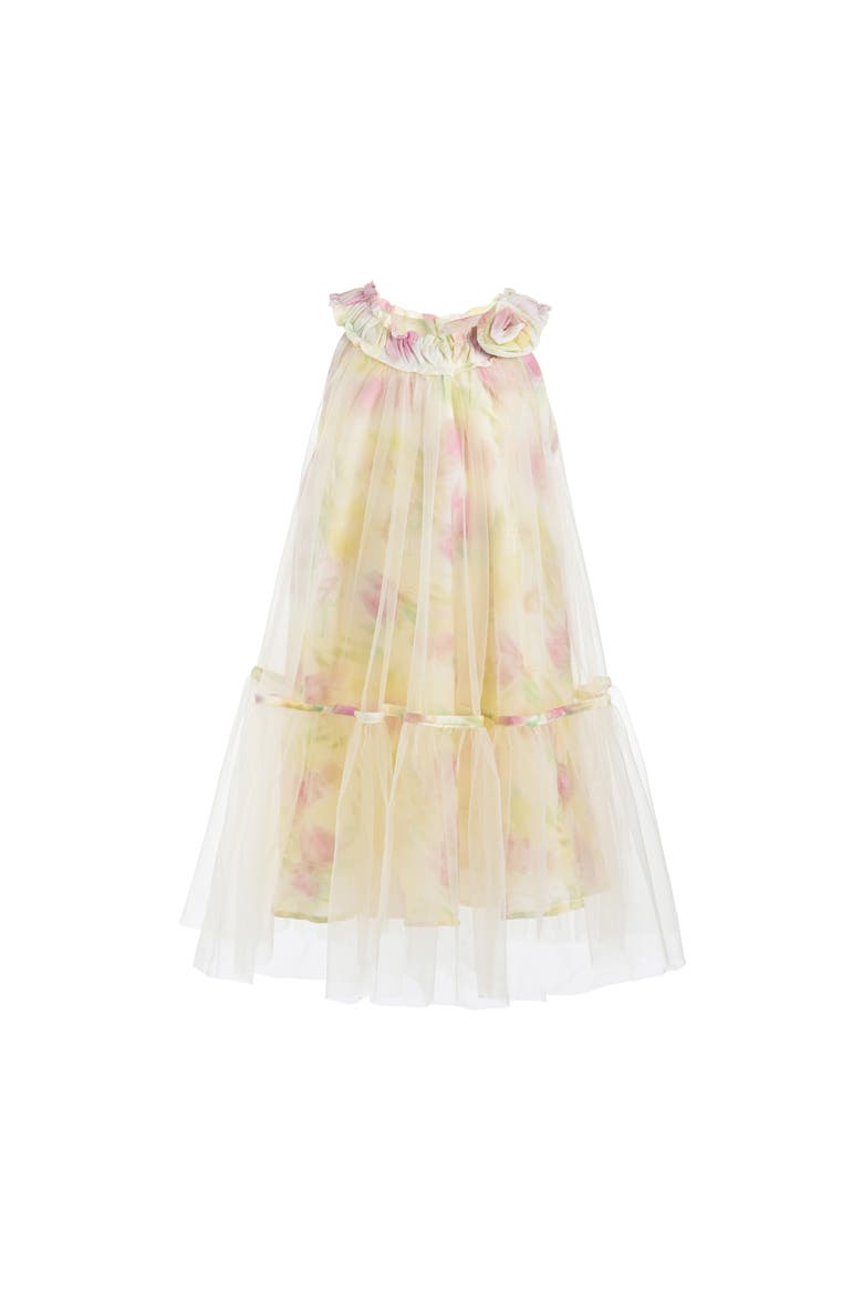 Rosamira Floral Tulle Dress, Main, color, Yellow