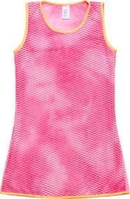 Beach Lingo Kids' Tie Dye Knit Lace Cover-Up Dress